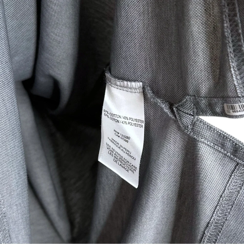 Travis Mathew Long Sleeve Gray Polo Shirt - Picture 6 of 6